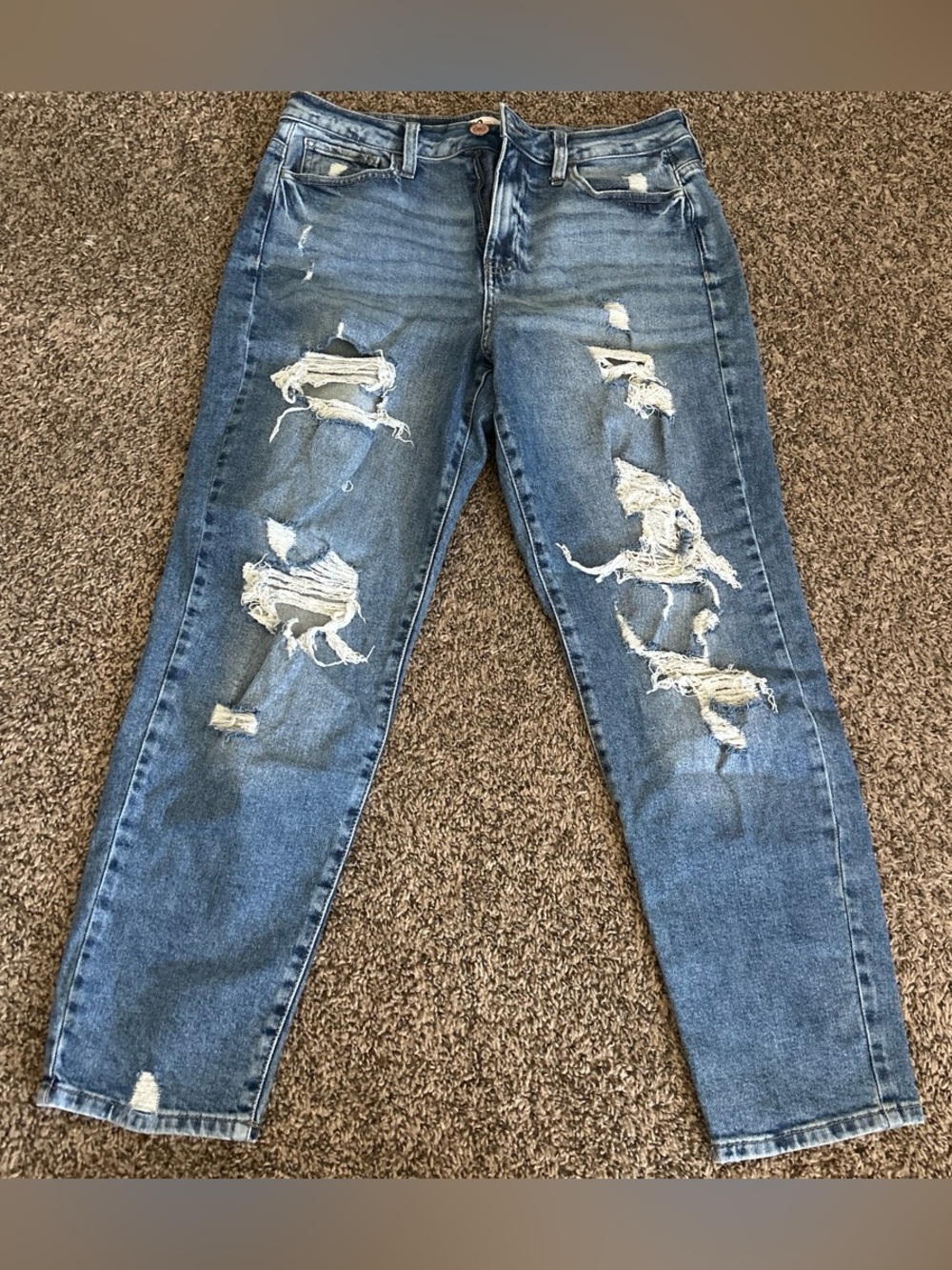 Marshalls Distressed Boyfriend Jeans - Blue